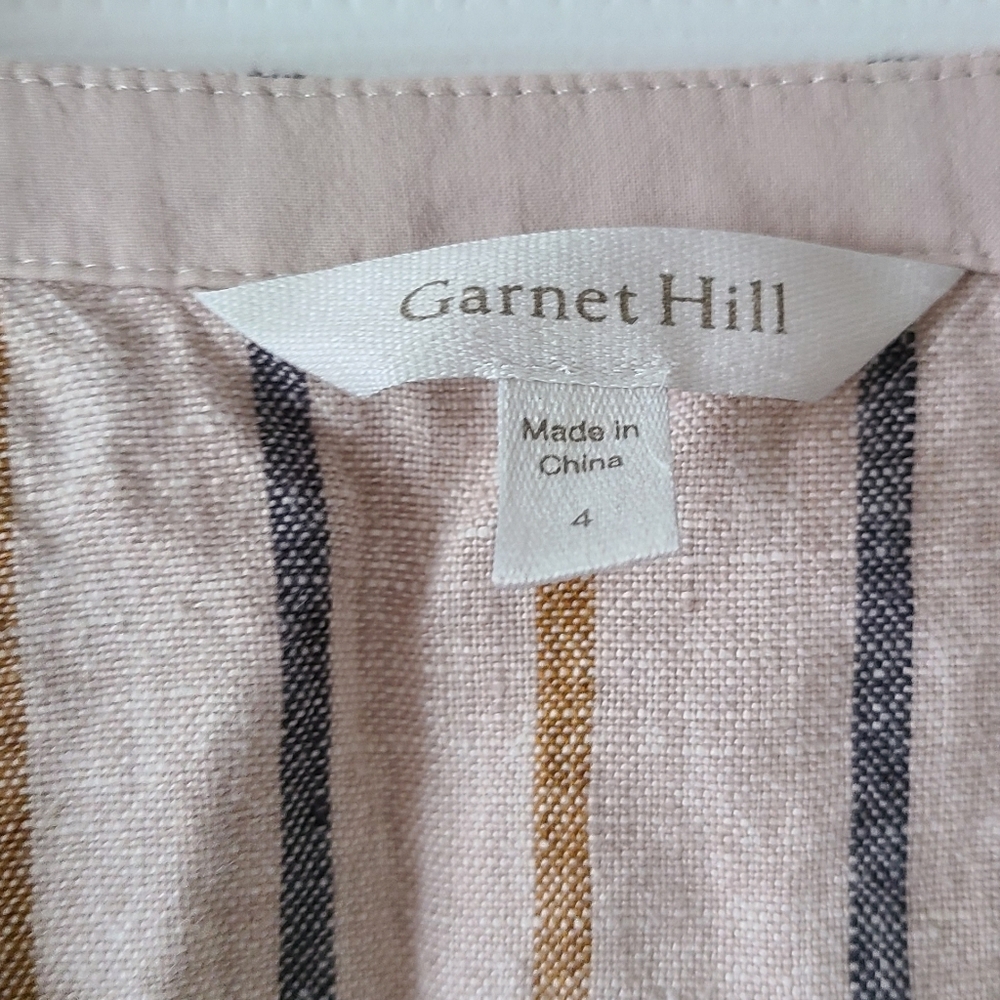 Garnet Hill Button Front Linen Dress - Picture 4 of 4